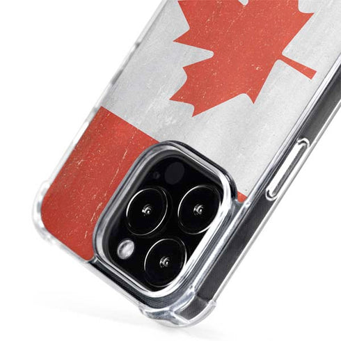 Canada Flag Distressed iPhone 14 Pro Max MagSafe Case
